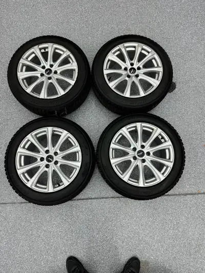 215-55-17 Winter Tire Pkg for Mercedes, VW, Audi Antares Grip 20 winter tires Tires have 8/32 or 80%...