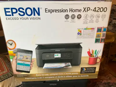 3-IN-1 WIFI PRINTER EPSON XP-4200 + CARTRIGES, View more