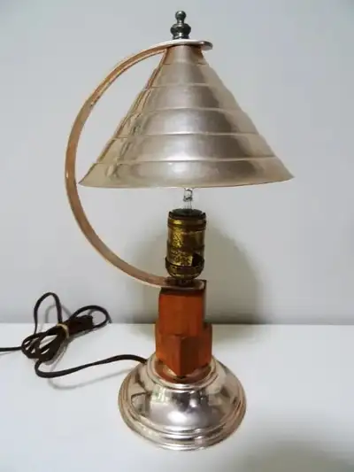 ca1930s Art Deco MACHINE AGE lamp CONICAL works COULTER, View more