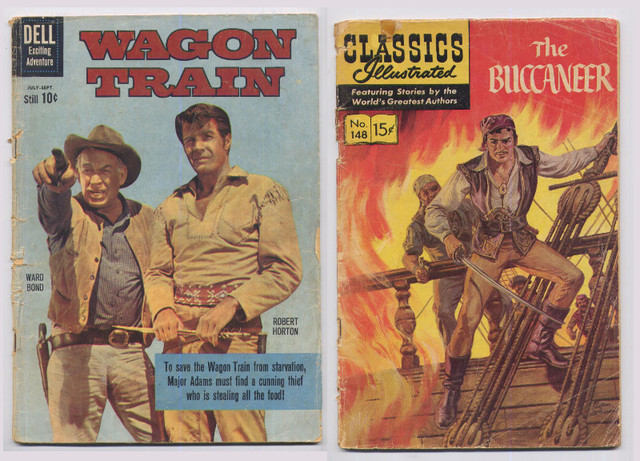 2 COMICS 1959 & 1960 * WAGON TRAIN & THE BUCCANEER in Comics & Graphic Novels in North Bay