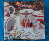 2 Sets of Christmas Mugs in Boxes, Single Mug-Yorkton