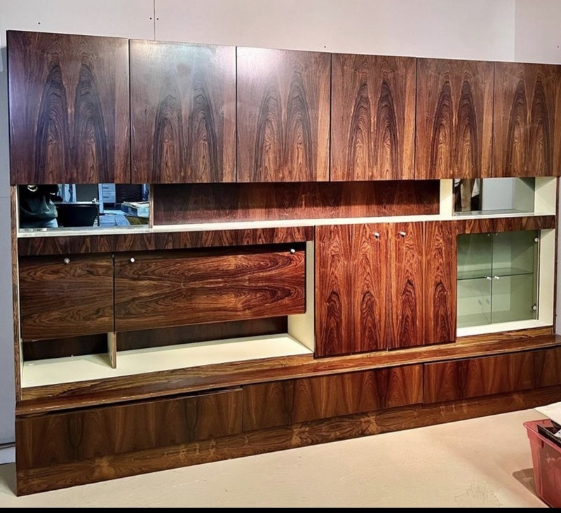 Mid Century Rosewood Wall Unit Bar Display Hutches & Display Barrie Kijiji