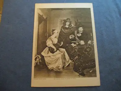 THE GUITAR LESSON-GERARD TER BORCH-1916 PRINT-THE MENTOR-VINTAGE, View more