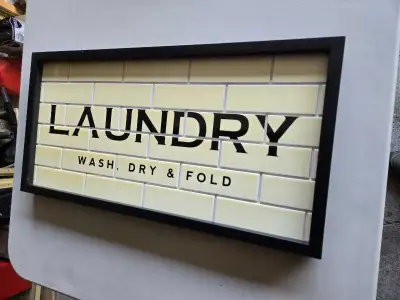 LAUNDRY SIGN Framed, View more