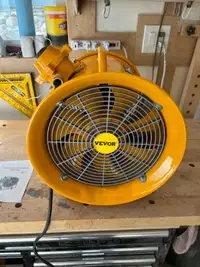 VEVOR Explosion Proof Fan 12 Inch 550W 110V   with 25' flex duct
