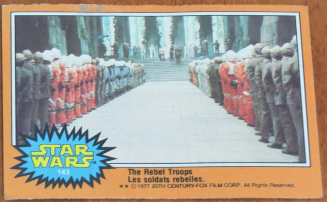 1977 O-Pee Chee Star Wars The Rebel Troop in Arts & Collectibles in Bridgewater