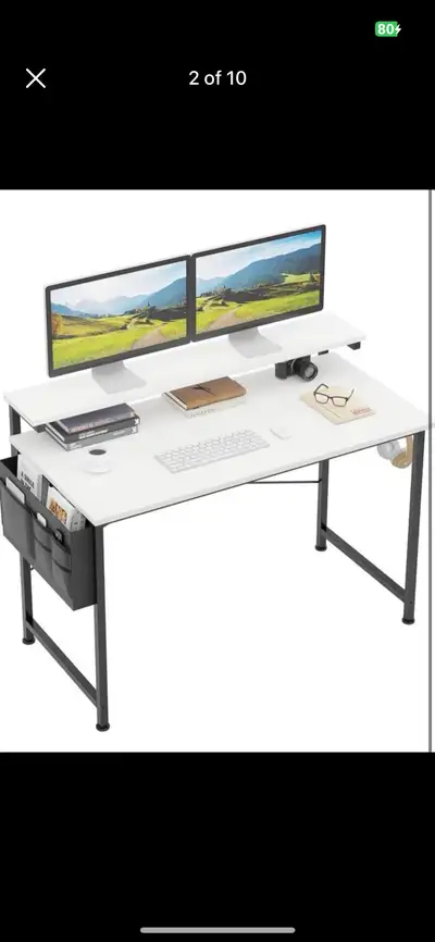Computer Desk with Adjustable Monitor Stand, 39 inch Home Office, View more