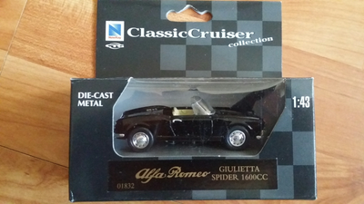 New Boxed Die Cast 1/43 Scale Alfa Romeo Giulietta Spider 1600CC.I do not ship
