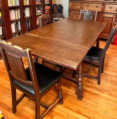 Set Salle à manger vintage / H. Krug Jacobean / 1940s, View more