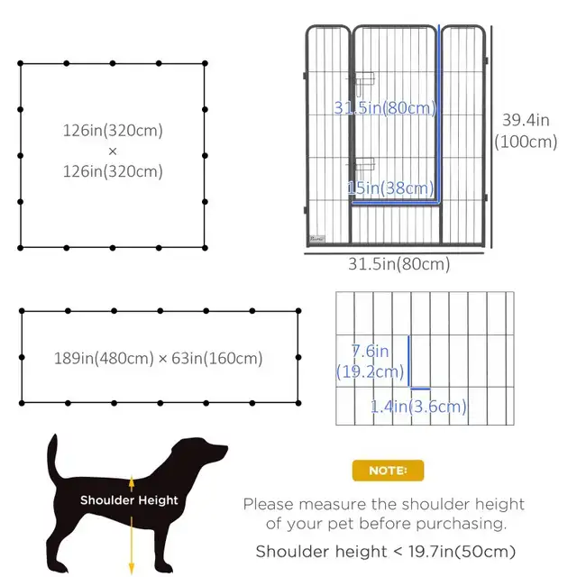 8 Panel 39" Height Heavy Duty Dog Playpen in Small Animals for Rehoming in Markham / York Region - Image 2