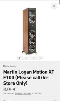 Wow Martin  Logan   xtf100 speaker towers brand new in box