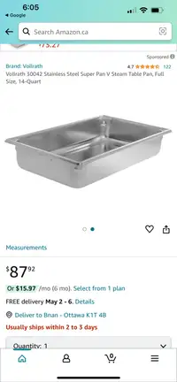 Stainless steel pan warmer with lid