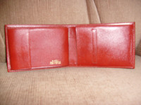 NEW, Red Leather Wallet/Gift Box