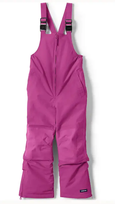 Girl’s Waterproof Insulated Iron Knee Snow Bibs (Lands’ End), View more