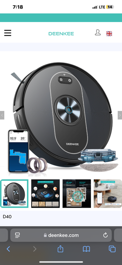 Deenkee robot vac/mop brand new..Description in images