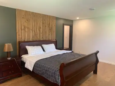 Large private bedroom with bathroom and walk in closet for rent in a desirable area in Chatham- clos...