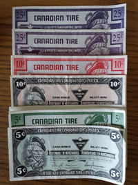 CANADIAN TIRE MONEY VINTAGE COLLECTIBLES