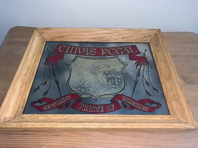 Vintage Chivas Regal Whiskey bar sign mirror excellent condition in Arts & Collectibles in Calgary - Image 5