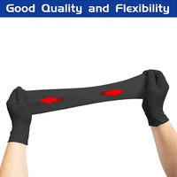"Black Nitrile Disposable Gloves - 100 Pcs/Box"