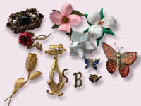 Costume Jewely Mixed Brooch Lot