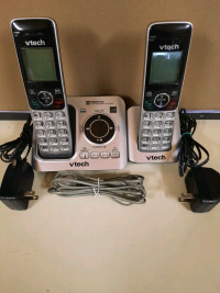 Vtech two handset cordless answering system(No batteries)