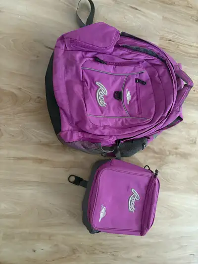 Sac à dos pour fille pour école avec boîte à lunch marque ROOTS, View more