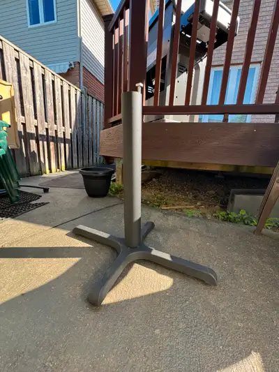 12 brand new table bases for sale. standard table size. black iron metal.