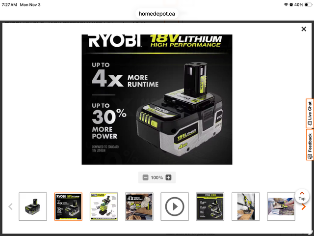 Ryobi 18v HP Battery (New) in Power Tools in Calgary - Image 3