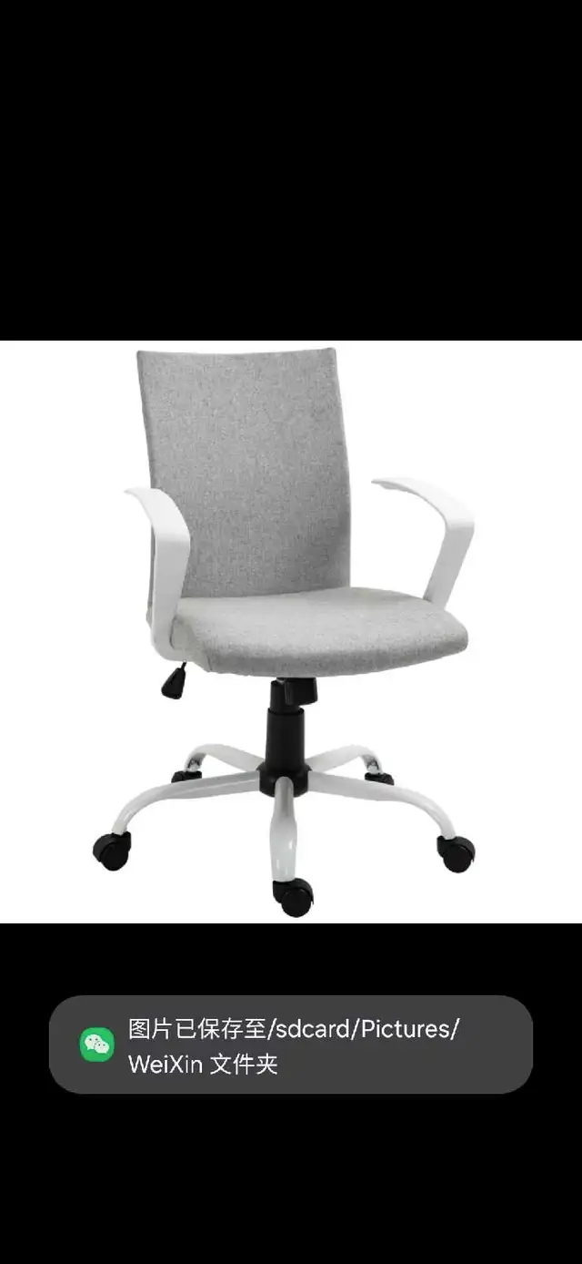 Linen Mid Back Office Chair With Tilt Function, Swivel Computer 63735875978369121