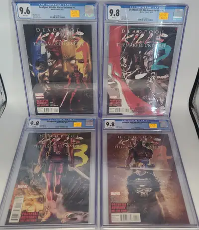 CGC Graded Marvel Deadpool Comics *Set of 4* Includes: Deadpool Kills The Marvel Universe 1, 2, 3 &...