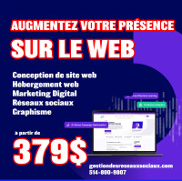 Conception de site web 379$, Montréal, Graphiste et Site web