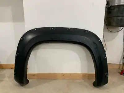 Good condition wheel flares. Heavy duty, decorative rivets along outer edge. Changed my tires so jus...