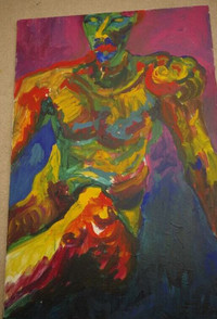 Art4u2enjoy Esther Schvan #2 Nude Acrylic Painting on Canvas