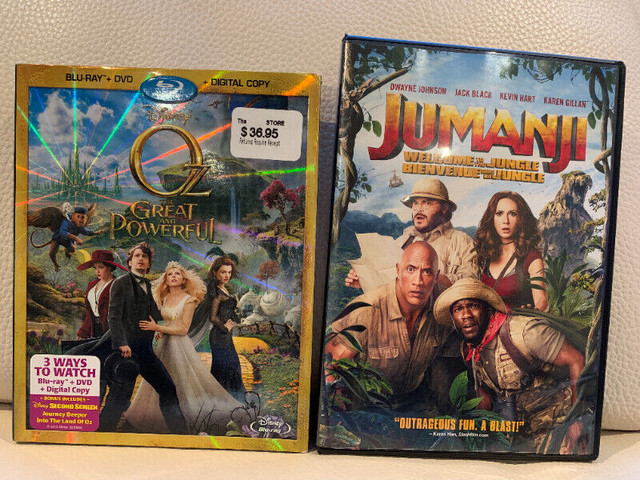 Oz Great Powerful Jumanji Welcome to the Jungle  Blue ray DVD in CDs, DVDs & Blu-ray in City of Toronto