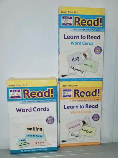 Your Baby Can Read-Early Language Development System, 82 Double Sided Word cards, and 2 Sliding Word...