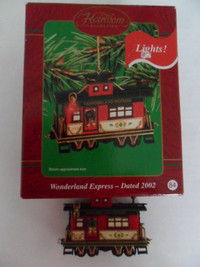 2002 Carlton Train Ornament. $10. Takes 3 button cell batteries