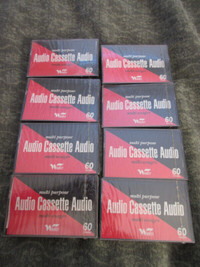 Vintage  8 new Woolco cassette tapes, 60 minutes each