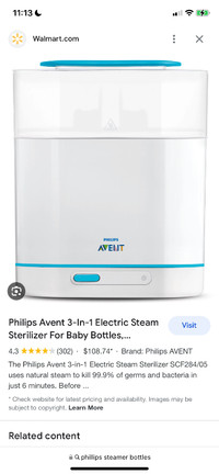 Steam   sterilizer (Philips -  electric)