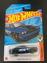 Hot wheels Dodge Challenger SRT blue and black