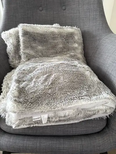 Bouclair Faux Fur Throw Blanket, View more