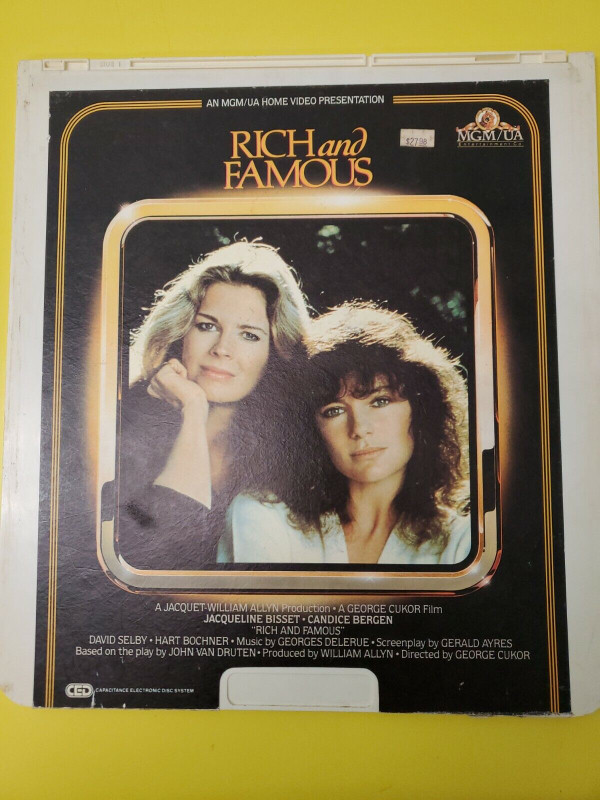 Jacqueline Bisset Rich & Famous 1981 CED Drama Movie Video Disc in CDs, DVDs & Blu-ray in Burnaby/New Westminster