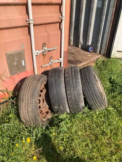 All season tires on rims, 185 60 R15, selling for $140, please call 902 462 3102 and ask for Billy t...