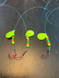 Hand Tied Walleye Spinners.