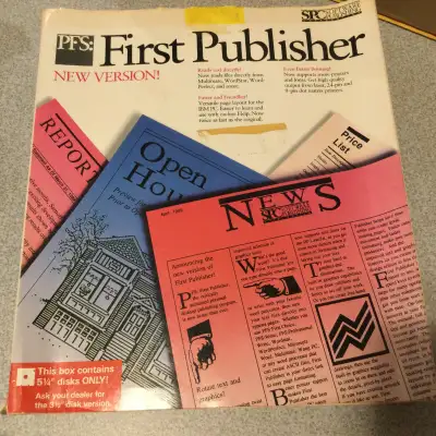 Vintage PC SOFTWARE PFS First Publisher 1988 5 -5 1/4 inch disks, View more