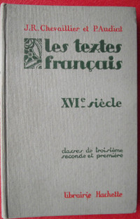 Les textes français XVIe siècle Chevaillier et Audiat