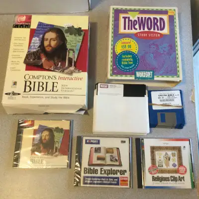 various vintage Christian BIBLE STUDY Computer PROGRAMS The Word, View more