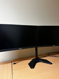2 ASUS 23” computer monitors + stand
