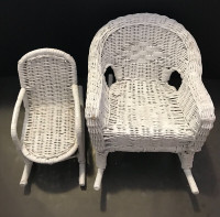 Wicker rocking chairs for dolls