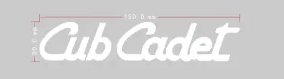 Autocollants Cub Cadet blanc Imperméable et Durable, View more