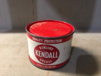 VINTAGE KENDALL MOTOR OIL GREASE CAN 1 LB POUND EMPTY